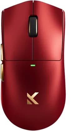 MCHOSE K7 Ultra Lightweight Wireless Gaming Mouse, PAW3395, 26000 DPI, 8K Polling, TOPSPEED Wireless, Omron 100M Switches, TTC Gold Encoder, Tri-Mode, PTFE Feet, 47g, Iron Red | MC-K7-8