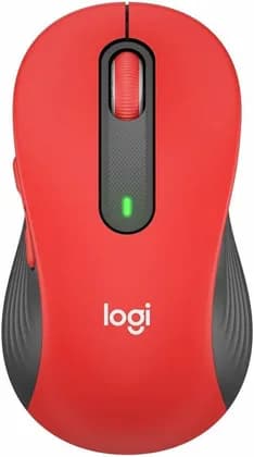 Logitech Signature M650 L Full-Size Mouse, Right Handed, Programmable Side Buttons, SilentTouch Technology, RF Wireless, Bluetooth LE Connection, 2000 dpi Optical Sensor, 5 Buttons, Red | 910-006358