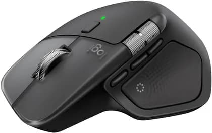 Logitech MX Master 4 Wireless Mouse for Mac, 8K DPI Darkfield Sensor, MagSpeed Scroll & Thumb Wheel, Haptic Sense Feedback, Multi-Device Bluetooth & Logi Bolt, Space Black | 910-007575