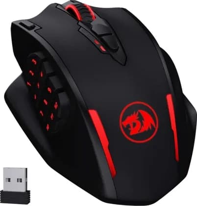 Redragon M913 Impact Elite Wireless Gaming Mouse, 16000 DPI Wired/Wireless RGB Gamer Mouse, 20 Programmable Buttons, 45Hr Battery, Pro Optical Sensor, Black | Impact Elite M913