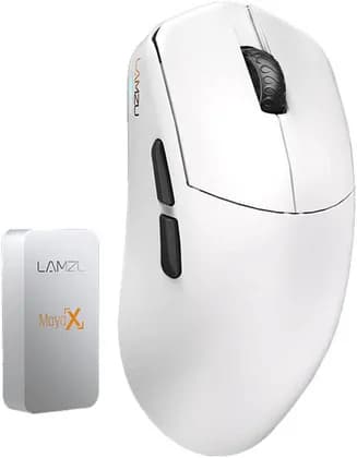 Lamzu MAYA X High-Performance Gaming Mouse 30,000 DPI PixArt 3950 Sensor, 8000Hz Polling Rate, Programmable Buttons, Wired & 2.4GHz Wireless, USB-C, Precise Optical, White | 6975637430091