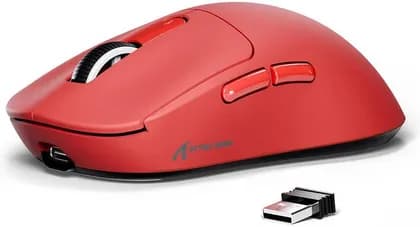ATTACK SHARK X3 49g Ultralight Mouse, PixArt PAW3395 Gaming Sensor, BT/2.4G Wireless/Wired Gaming Mouse, 26000 DPI, 200 Hours Battery, Office Mice for Win11/Xbox/PS/Mac, Red | X3-RD