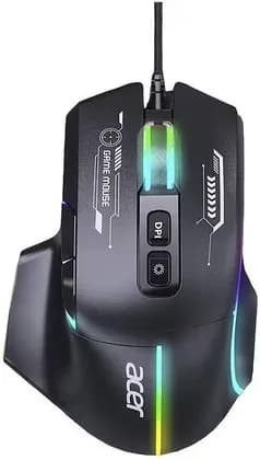 Acer OMW950 Plus Gaming Mouse, Triple Mode Wired, 2.4GHz & Bluetooth, 8000 DPI Optical Sensor, 7 Buttons, RGB Lighting, Ergonomic Design, USB-C Rechargeable, Black | ZL.MCECC.040