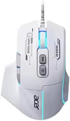 Acer OMW950 Plus Gaming Mouse, Triple Mode Wired, 2.4GHz & Bluetooth, 8000 DPI Optical Sensor, 7 Buttons, RGB Lighting, Ergonomic Design, USB-C Rechargeable, White | ZL.MCECC.040
