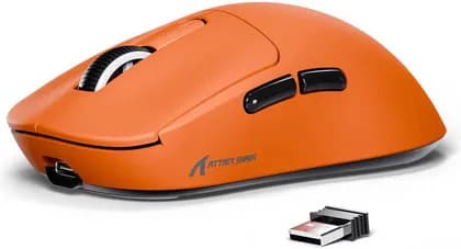 ATTACK SHARK X3 49g Ultralight Mouse, PixArt PAW3395 Gaming Sensor, BT/2.4G Wireless/Wired Gaming Mouse, 26000 DPI, 200 Hours Battery, Office Mice for Win11/Xbox/PS/Mac, Orange | X3-OR