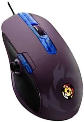 Lexip Madara Destruction Mouse Design by Tsume Naruto Shippuden, Collector Edition Mouse, 12000 DPI Optical Sensor, Thumb Joystick, Ceramic Skates, Wired USB Gaming Mouse, Maroon | Madara