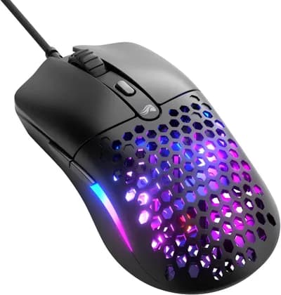Glorious Model O Eternal Wired Mouse, 12000 DPI, Dual-Zone RGB Lighting, 1,000hz Polling Rate, 80-Million Rated Switches, 6 Remappable Buttons, 12K Optical Gaming Sensor, Black | GLO-OE-W-BLK