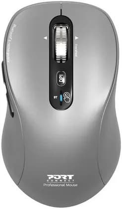 Port Connect Expert Bluetooth Mac Rechargeable Mouse, Wireless USB-C Ergonomic Mouse for MacBook & Apple Devices, Silent Click Precision Mouse, Adjustable DPI Office & Creative Use, Gray | 910201
