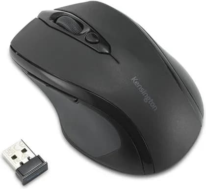 Kensington MY310 EQ Midsize Wireless Ergonomic Mouse, 2.4GHz USB Receiver, 6 Button Design, Optical Sensor 1600 DPI, Silent Precision Tracking, Long Battery Life, Black | K72481WW
