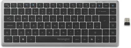 Kensington KB435 EQ Rechargeable Multi Device Compact Keyboard, Wireless Bluetooth 5.4 RF, Multi Device, Scissor Switch Quiet Keys, Rechargeable Battery, Programmable Shortcuts, Black | K75409WW