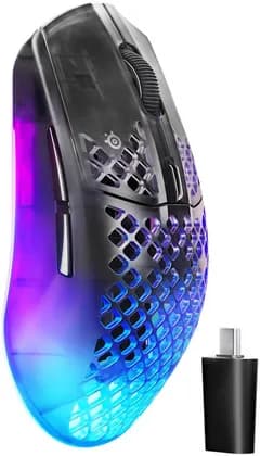 SteelSeries Aerox 3 Wireless Gen 2 Gaming Mouse, 26K DPI, 4K Polling Rate, Ultra-Light 68g Wireless Mouse with Bluetooth & 200H Battery Life, Shadow | 62717