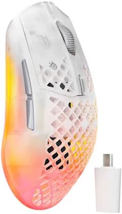 SteelSeries Aerox 3 Wireless Gen 2 Gaming Mouse, 26K DPI, 4K Polling Rate, Ultra-Light 68g Wireless Mouse with Bluetooth & 200H Battery Life, Ghost | 62715