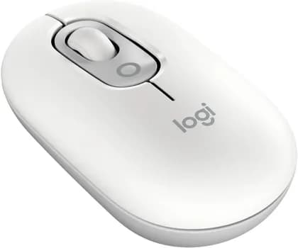 Logitech Wireless Pop Mouse, 1000-4000 DPI, 4 Buttons, Precision/Speed Scroll, Silent Click Technology, Customizable Emoji, 10m Range, Bluetooth Connection, OS Compatible, Off-White | 910-007411