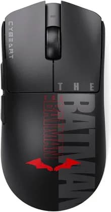 Cybeart Artemis The Batman Edition Wireless Gaming Mouse, 1000Hz Polling Rate, 52g Ergonomic Design, 24,000 DP, PixArt Sensor, Tri-Mode Connectivity, 1ms Response, Black/Red | MC-ARTEMIS-BM01