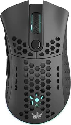 Galax HOF Ace M2 Gaming Wireless Mouse, PixArt Optical Sensor, 38000 DPI Sensitivity, 400 IPS Max Speed, 6 Programmable Macro Buttons, 1.8 m Braided Fiber Cable, Black | MGHM2P708RG2BB