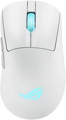 ASUS ROG Keris II Origin Gaming Mouse, 42K DPI AimPoint Pro Sensor, SpeedNova Wireless, Push-Fit Switch Sockets, 3-Zone RGB, 65g Ergonomic, 8000Hz, Hot-Swappable, Paracord, White | 90MP04A0-BMUA10