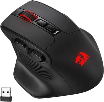 Redragon Bullseye M806 PRO Gaming Mouse, Up to 26000 Dpi, PAW3395 Sensor, 7 Programmable Buttons, 3-Mode Connection, 5 Decent Backlit Modes, Black | M806RGB-PRO