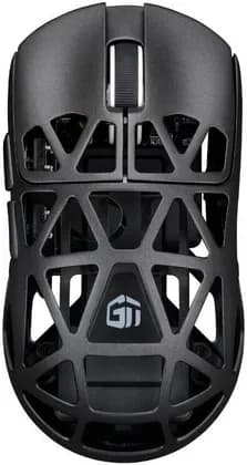 GamerTek Obsidian Wireless Gaming Mouse, PixArt PAW 3950 Optical Sensor, TTC Dustproof Gold 80M Switch, Up to 30000 DPI, Tri-Mode Connectivity, 1.8 m Paracord Cable, Black | 616985067169