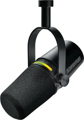 Shure MV7+ Podcast Microphone, Enhanced Audio, LED Touch Panel, USB-C & XLR Outputs, Auto Level Mode, Digital Pop Filter, Reverb Effects, Podcasting, Streaming, Recording, Black | MV7+-K