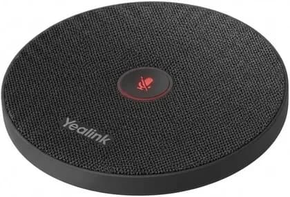 Yealink VCM36-W Pro Wireless Expansion Microphone, 3m Voice Pickup, HD Audio, Full Duplex, Acoustic Echo Cancellation, 3840mAh Battery, Wi-Fi 6 (802.11ax), Touch Mute, Black | VCM36-W Pro