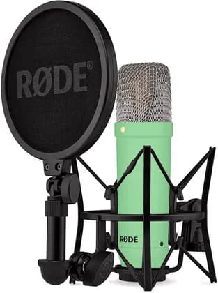 RODE NT1 Signature Series Condenser Microphone, Large-Diaphragm Studio Mic with Shock Mount, Pop Filter & XLR Cable for Vocals, Music Production, Podcasting & Streaming, Green | NT1SIGNATUREGREEN