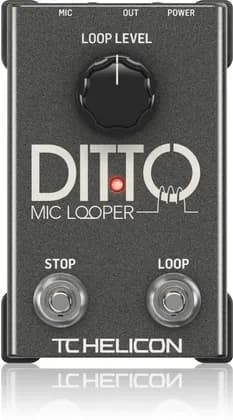 TC-Helicon Ditto Mic Looper, Compact Vocal Looper Pedal with True Bypass, 30-Second Loop Time, Single Footswitch Control, Level Control & Studio-Quality Looping | DITTOMICLOOPER