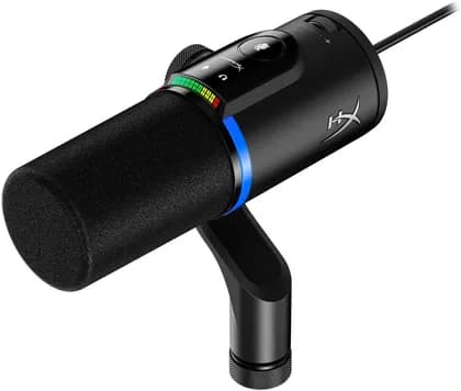HyperX FlipCast USB/XLR Dynamic Microphone, 20 Hz to 20 kHz Frequency Response, Intuitive Onboard Controls, Cardioid Polar Pattern, USB-C and XLR Connectivity, Black | B2CM1AA