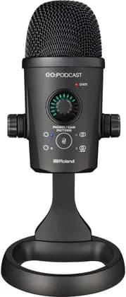 Roland GO PODCAST Video Podcast Studio with USB Condenser Mic, 4 Polar Patterns, Dual Camera Support, Mobile Livestreaming App, Onboard Controls, Professional Audio, Easy Setup | GO PODCAST