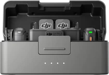DJI Mic 3 2-Person Compact Wireless Microphone System/Recorder, 4-Channel Output, 32-Bit Float Recording, 1312' Wireless Range, AMOLED Touchscreen, Onboard Controls, Gray | DMT03