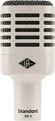 Universal Audio SD-3 Dynamic Microphone, Hemisphere Modeling Cardioid Dynamic Microphone, Proximity, Filter, 40 Hz-15 kHz Frequency Range, 250Ohms Impedance, 3-Pin XLRM Connector, White | MIC-UASD-3
