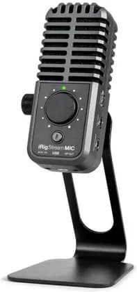 IK Multimedia iRig Stream Mic USB MicrophoneUSB Condenser Microphone with Cardioid Polar Pattern, Audio Interface, Loopback, and Headphone Output