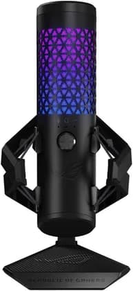 ASUS ROG Carnyx Professional Cardioid Condenser Gaming Microphone, 192 kHz / 24-bit Sampling Rate, High-pass Filter & Built-in Pop Filter, Touch Mute, AuraSync RGB Lighting, Black | 90YH03Z0-BAUA00