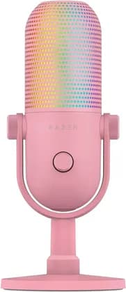 Razer Seiren V3 Chroma Condenser Microphone, 16mm Condenser Capsule, Supercardioid Polar Patterns, Multi-Function Tap-to-Mute Sensor, Type-A to Type-C USB, Quartz | RZ19-05060300-R3M1