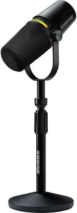 Shure MV7+ Podcast Microphone Bundle, LED Touch Panel, USB-C & XLR Outputs, Auto Level Mode, Digital Pop Filter, Reverb Effects, Podcasting, Streaming, Recording, Black | MV7+-K-BNDL