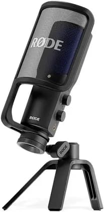 RODE NT-USB+ Professional USB Microphone 24-Bit / 48kHz Audio, Built-In Revolution Preamp, USB-C, Headphone Out Black