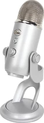 Logitech Blue Yeti USB Microphone, 120 dB Sensitivity, Corded USB, For Podcasting / Streaming / ASMR & More, Broadcast Quality 48 kHz / 16-Bit Audio, Silver | 988-000238