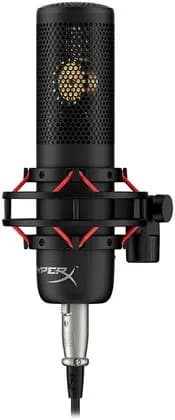 HyperX ProCast Large-Diaphragm Microphone, For Streaming, Podcasts & Conferencing, Cardioid Polar Pattern, 80Hz High-Pass Filter, -10 dB Pad Switch, Detachable Pop Filter, XLR Output, Black | 699Z0AA