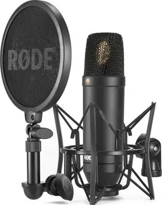 Rode NT1 KIT Cardioid Condenser Microphone Studio Mic with Shock Mount & Pop Filter Black