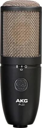 AKG P420 Multi-Pattern Large-Diaphragm True Condenser Microphone Cardioid, Omnidirectional, Figure-8, 20Hz-20kHz, 155dB Max SPL, -20dB Pad, 300Hz Bass-Cut, | 3101H00430