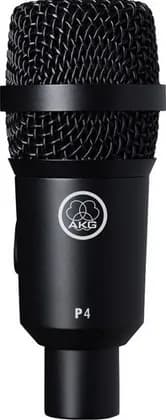 AKG P4 Dynamic Instrument Microphone, Cardioid Polar Pattern, 40Hz to 18kHz Frequency Range, Black | 3100H00130