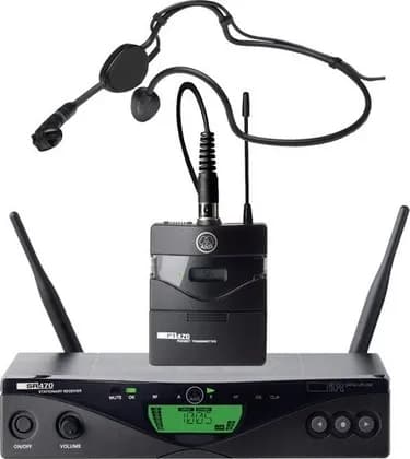 AKG WMS470 Sports Set Band-7 50mW EU/US/UK Headworn Microphone System - Black | 3308H00370