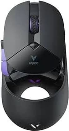 RAPOO VT960PRO Wired and Wireless Gaming Mouse with 26000 DPI, Wireless Connectivity (2.4G), Adjustable CPI Button, 9 Programmable Buttons, Customizable LED, Alluminum Alloy Design - 12125