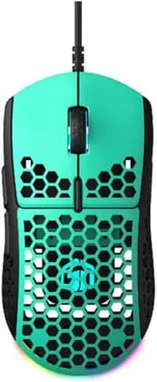 GamerTek GM16 Ultralight Precision Gaming Mouse, Sensitivity 16000 DPI, RGB Illumination, PMW3389 Sensor, 1000Hz USB Polling Rate, Kailh GM 8.0 Rapid Click Switches, Mint | GM16