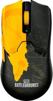 Razer Viper V2 Pro HyperSpeed Wireless Gaming Mouse, PUBG Battleground Edition, 59g Ultra Lightweight, Optical Switches, Gen-3-30K DPI Optical Sensor, 80H Battery, Black - Yellow | RZ01-04390600-R3M1