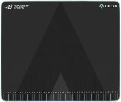 ASUS ROG Hone Ace Aim Lab Edition Gaming Mouse Pad, 508 X 420 x 3 mm, Large Size, Soft, Hybrid Cloth Material, Non-Slip Rubber Base, Esports & FPS Gaming, Black | 90MP0380-BPUA00