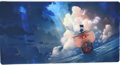 DeskVibe Anime XXXL Mouse Pad 1000x500mmx3mm, One Piece Thousand Sunny Ship Design, Ultra-Smooth Surface, Non-Slip Base Large Gaming Desk Mat | Thousand Sunny - Ship