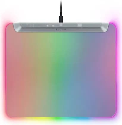 Razer Firefly V2 Pro RGB Gaming Mouse Pad, Full Backlit Illuminated Surface, Micro-textured, Integrated USB 2.0 Port, Detachable USB Type C Cable, Phantom White | RZ02-04920400-R3M1