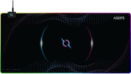 AQIRYS Eclipse XL Mousepad, Microfiber Textile Surface, 900 x 400 x 4 mm Dimension, 360° Vivid RGB Illumination System, High-Quality Non-Slip Rubber Base, Extra Large | AQRYS_ECLIPSEXL