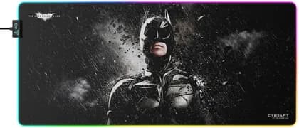 Cybeart Darknight Aurora Mouse Pad, Premium LED RGB Lighting, Micro-woven Cloth, Spill Proof Surface, Never Fray Edges w/ Reinforced Stitching, Esports Grade Never-Slip Base, XXL, Black | DRKNGTHRR