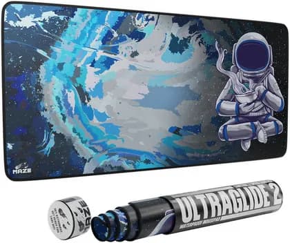 Maze 2XL Extended Mouse Pad/Mat, 36'' x 18'' x 0.2'' Dimension, 5mm Thick, Ultraglide 2, Waterproof, Anti-Fray, Anti-Slip, Smooth Surface for Maximum Control and Speed, Astro NDS-B | MW-OHVU-J6GV